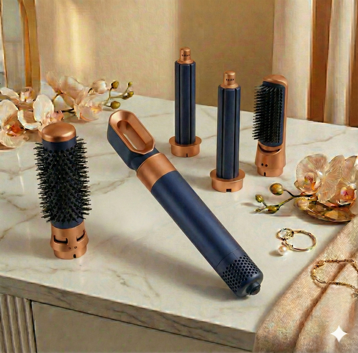 Brosse sèche-cheveux 6-en-1